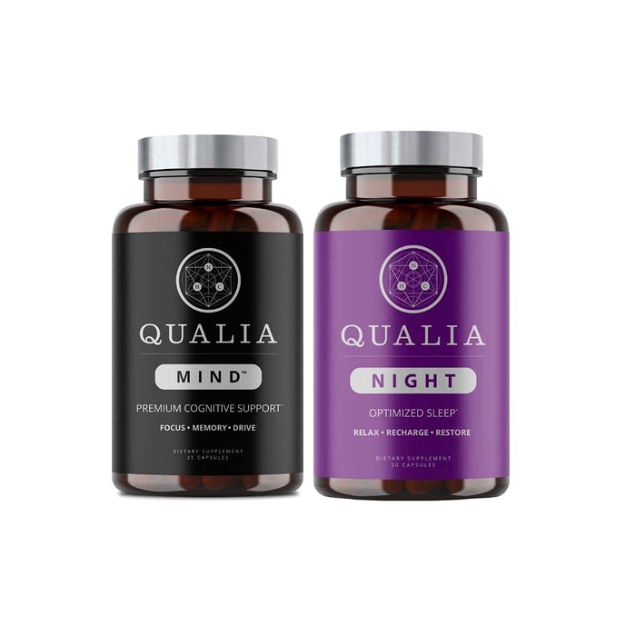 NEUROHACKER COLLECTIVE Qualia Mind & Qualia Night | Premium Nootropic Supplement for Mental Performance & Brain Health | Increase Focus & Mental Clarity | Deep Refreshing Sleep Support 55 Cap