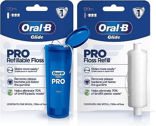 Oral-B Glide PRO Refillable Dental Floss Starter Kit + Refill, 240m