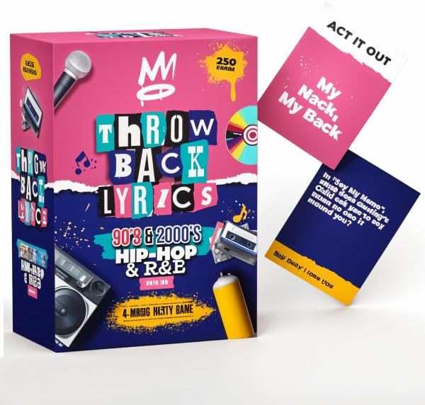 The 90s & 2000s Hip-Hop & R&B Music Party Game | Rap R&B Game 250 Cards of Trivia and Charades - Great for Game Nights, Date Nights, Adult and Family Games