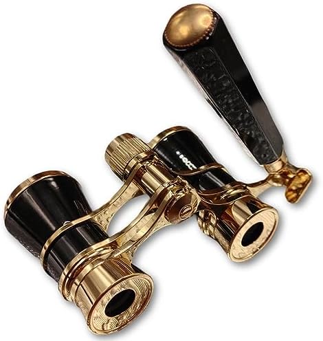 AINSTEIN Mini Lightweight Opera Glasses Binoculars - 3 X 25 Foldable Vintage Style Theater Glasses for a Spectacular Experience, Adjustable Handle Binoculars for Adults Kids Women in Music Concerts