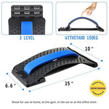 Back Stretcher, Lumbar Back Pain Relief Device(4 Level), Spine Borad Deck Multi-Level Back Cracker Lumbar, Pain Relief for Herniated Disc, Sciatica, Scoliosis, Lower and Upper Back Stretcher Support