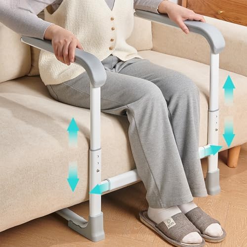 Glnnk Couch Stand Assist Aid for Elderly: Chair Sofa Lift Assis Devices for Seniors Sit to Stand - Height & Width Adjustable Mobility Daily Living Aid Rail Assistance Handle