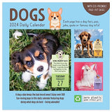 TF PUBLISHING 2024 Dog A Day Daily Desktop Calendar | Home and Office Organization | Over 300 Full-Color Easy Tear-Off Pages | Attached Fold-Out Cardboard Easel for Desks | 5.25” x 5.25”