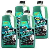 Zep Drain Defense Pipe Build-Up Remover - 64 Ounces (Case of 4) ZLDC64 - Professional Strength Liquid Pipe Build Up Remover