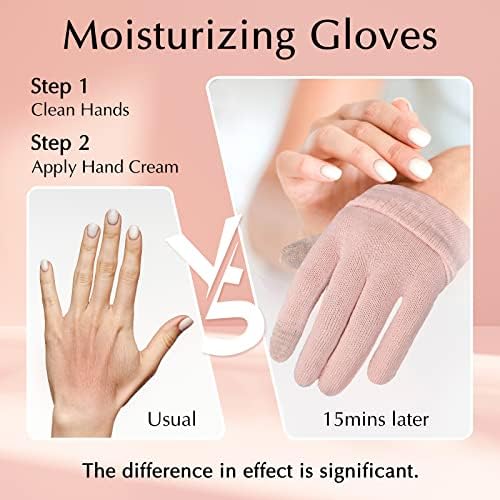 Evridwear Moisturizing Gloves for Sleeping, Cotton Gloves with Touchsc