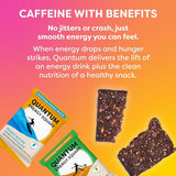 Quantum Energy Square: Energy Bar with Caffeine & 10g Protein. Delicious Healthy Snack On The Go. (Vegan, Gluten-free, Soy-free, Dairy-free). Flavor: Dark Chocolate Pink Himalayan Salt 8Pk