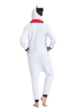 DELEY Unisex Adult Snowman Onesie Pajamas, Flannel Animal One Piece Costume Sleepwear Halloween Cosplay Homewear