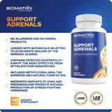 Adrenal Fatigue Supplement, Cortisol Manager, 5-MTHF, B Vitamins, Vitamin C, Adaptogens, Bioflavonoids, DHEA, Inositol, 30-60 Day Supply | 120 Veggie Caps