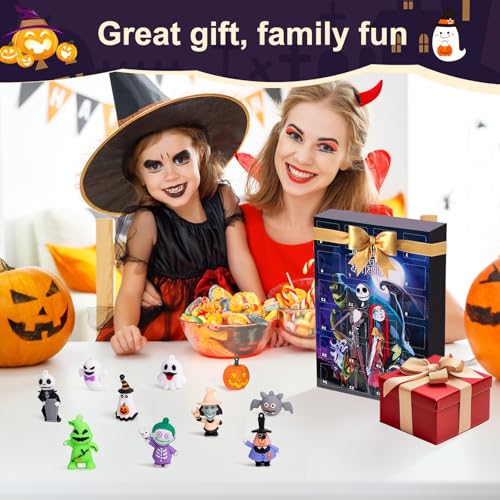 Halloween Advent Calendar 2024,Halloween CountDown Advent Calendar with 24 Classic Collectible Figures,Halloween Count down Calendar,Halloween Horror Figures Collectible Gift Kids Teen Adults