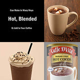 CAFFE D'VITA Sugar Free Hot Cocoa Mix - Sugar Free Hot Chocolate Mix, Gluten Free, Low Fat, No Cholesterol, No Hydrogenated Oils, No Trans Fat, Kosher, Hot Cocoa Mix Bulk - 10 Oz Can