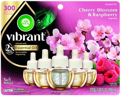 AIR WICK Scented Oil Vibrant Refill Cherry Blossom & Raspberry 5 ct.
