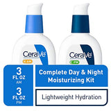 CeraVe Day & Night Face Lotion Skin Care Set | Contains AM with SPF 30 and PM Face Moisturizer | Fragrance Free
