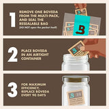 Boveda 58% Two-Way Humidity Control Packs For Storing ½ oz of Product – Size 4 – 10 Pack – Moisture Absorbers for Small Storage Containers – Humidifier Packs – Hydration Packets in Resealable Bag