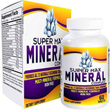 SuperMAX Multimineral Supplement (Iron Free) with 72 Trace Minerals - Natural Multiminerals - High Potency Multi Mineral Supplements All-in-1 Formula - 60 Tablets