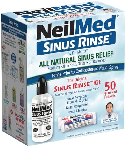 NeilMed Sinus Rinse - A Complete Sinus Nasal Rinse Kit, 50 count (Pack of 1)