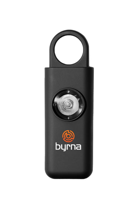 Byrna Banshee Personal Safety Alarm - 130 dB Loud Military Grade Self Defense Emergency Keychain Siren Device with LED Strobe Alert Light for Women, Men, Children, Elderly, Hikers and Runners (Black)