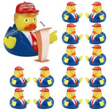 party greeting 6Pcs Donald Trump Duck Update 2024 Trump Rubber Duck for President MAGA New Funny Baby Bath Duckies Toy for Trump Supporter Election Ducking Baby Shower Kids Adults Men Gift