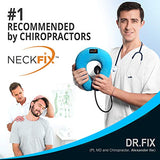 NeckFix Cervical Neck Traction Device for Instant Neck Pain Relief - Pinched Nerve Neck Stretcher for Home Pain Treatment + Bonus (12-17 inch)