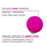 Watercolors Intense Color Depositing Shampoo, Semi Permanent Hair Color 8.5 oz - PINK