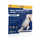EXQUISITO Knee Cast Cover for Shower | Available in 3 Sizes | Knee Shower Sleeve For Knee Wounds, Bandage, Burns | Knee Shower Protector After Surgery - Fit for Women & Children - 16Inches Long