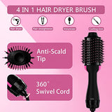 Hair Dryer Brush Blow Dryer Brush in One, 4 in 1 Styling Tools with Ceramic Oval Barrel, and Styler Volumizer, Hot Air Straightener Brush for All Hair Types