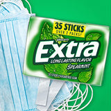 EXTRA Gum Spearmint Sugar Free Chewing Gum Mega Pack, 35 Stick (Pack of 6)