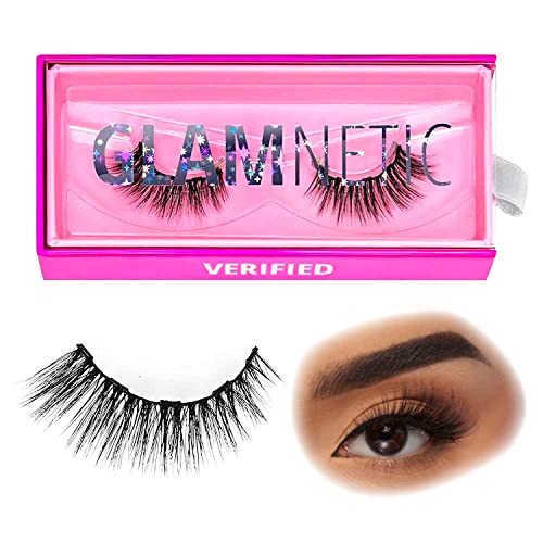 Glamnetic Magnetic Eyelashes - Verified | Long Magnetic Lashes, 60 Wears Reusable Volume Faux Mink Lashes, Dramatic Cat Eye - 1 Pair