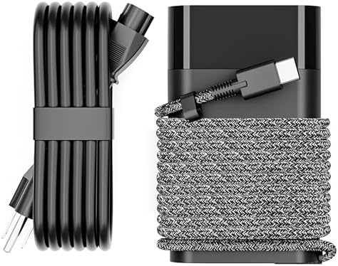 New Slim HP 65W USB C Laptop Charger Replacement for HP Spectre x360, Envy, Chromebook, Elitebook x360, Pavilion, Elite x2 Travel Type C Power Cord Ac Adapter