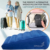 Circa Air Inflatable Wedge Pillow for Travel - Lightweight & Portable. Travel Wedge Pillow for Sleeping, Acid Reflux, Gerd, Snoring. for Back, Leg Elevation & Knee Support. Bed Wedge Pillow