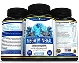 Potent Garden 2-Pack Mega Mineral Supplement Complete Mineral Complex with Calcium Magnesium Zinc Potassium Boron Selenium Chromium & 72 Trace Minerals Iron Free Calcium Supplement -200 Pills