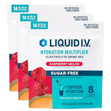 Liquid I.V.® Hydration Multiplier® Sugar-Free - Raspberry Melon - Hydration Powder Packets | Electrolyte Powder Drink Mix | Convenient Single-Serving Sticks | Non-GMO | 14 Servings (Pack of 3)