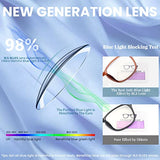 BLS 5 Pack Reading Glasses Blue Light Blocking, Fashion Fake Nerd Computer Eyeglasses Frame Anti Eye Strain/Glare/UV Ray Blockers Women/Men (5 Pack Mix, 0.0)