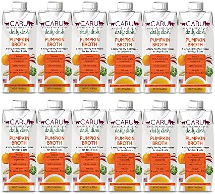 Caru Daily Dish Broth for Dogs & Cats - Pumpkin - Pack of 12