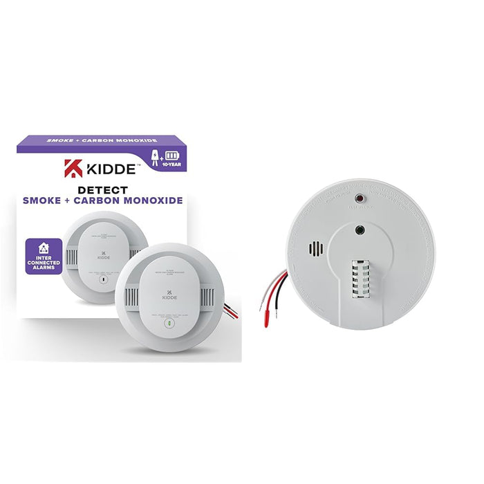 Kidde Hardwired Smoke, Carbon Monoxide & Heat Detector Bundle with 10-Year Battery Backup & Interconnect Capability