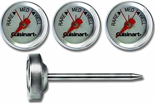 Cuisinart CSG-603 Outdoor Grilling Steak Thermometers (Set of 4) , Stainless Steel