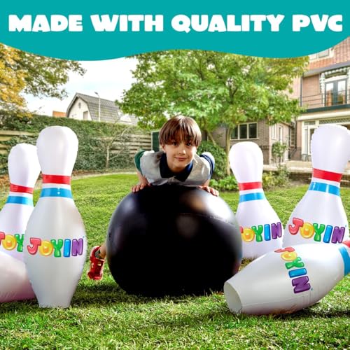 JOYIN Giant Inflatable Bowling Set for Kids and Adults, Christmas Birthday Party Games, Kids Education Motor Skills Toys