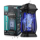 Bug Zapper Outdoor, Mosquito Trap for Indoors with Powerful 20W Bulb, Waterproof Fly Zapper, Electric Mosquito Killer for Home, Backyard, Patio (20, Volts)