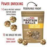 simplyFUEL Whole Food Protein Balls with Probiotics - Peanut Butter Honey Almond Protein Snacks - 8g Protein Snack - Gluten Free Energy Balls (1 Pack of 12 Balls)