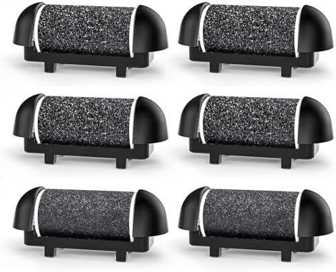 6 Pack Replacement Roller Refill Heads for Electric Callus Remover for Feet,Pedicure Kit Refill Rollers Extra 4 Regular Coarse & 2 Fine Coarse Electronic Foot File