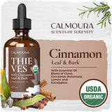 Calmoura Organic Thieves Oil Essential Oil — USDA Certified Therapeutic Grade — (4 oz | 118 ml) — Based on The Tale of Four Thieves — Oil Blend of Clove, Cinnamon, Rosemary Oil, Lemon and Eucalyptus