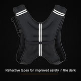 ZELUS Weighted Vest, 6lb/8lb/12lb/16lb/20lb/25lb/30lb Weight Vest with Reflective Stripe for Workout, Strength Training, Running, Fitness, Muscle Building, Weight Loss, Weightlifting (20 lb, Black)