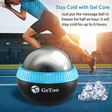GeToo Cryosphere Cold Massage Roller Ball - 2.8 Inches Cryosphere Cold Roller for 6 Hour Cold Massage, Detachable Rolling Ball, Ice Roller Cryoball for Deep Tissue Massage, Blue and Black