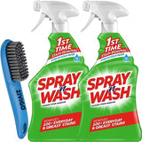 Spray n Wash Laundry Stain Remover 22 Ounce 2 Pack, Bundle With Zivigo-LAUNDRY BRUSH Stain Remover