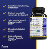 Premier Research Labs CogniTropic - Supports Memory, Brain Health Support & Focus - with Spearmint, Rosemary, Choline & Coffee Fruit Extract - Pure Vegan & Kosher - 120 Plant-Source Capsules