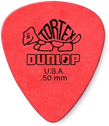 Dunlop Tortex Standard .50mm Red Guitar Pick, 24 Pack