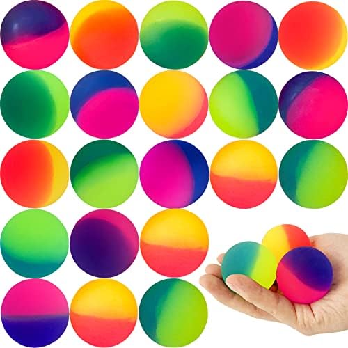 18 Pcs Bouncy Balls for Kids,45 mm Jumbo Super Bouncy Balls,Rubber High Bouncing Balls in Bright Assorted Multi Colors for Boys Girls Birthday Party Favors Carnival Prizes