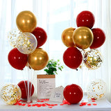 ZJDHPTY Red and Gold Balloon Stand Centerpiece Table Decorations for 49ers Party Birthday Graduation Wedding Mother's Day Anniversary Christmas New Year's Eve Party Decorations(Red gold set4)