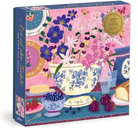 Galison Art of The Table – 500 Piece Joy Laforme Jigsaw Puzzle Featuring Beautiful Artwork of Figs and Violets in A Still Life Setting