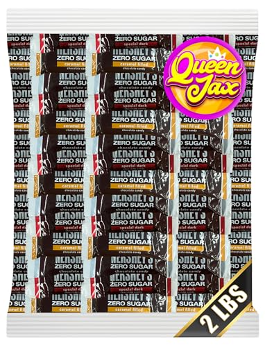 Sugar Free Candy Assortment - 2 Lb - Sugar Free Dark Chocolate, Milk Chocolate & Caramel Filled Chocolate - Zero Sugar Candy - Sugar Free Chocolate Candy - Chocolate Bars - Chocolate Bulk