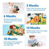 hahaland Baby Books 0-6 Months,Infant Tummy Time Toy High Contrast Sensory Baby Toys 6 to 12 Months Touch Feel Book Gift Christmas Stocking Stuffers for Boy Girl 0-3 Months Book Early Learning Toy